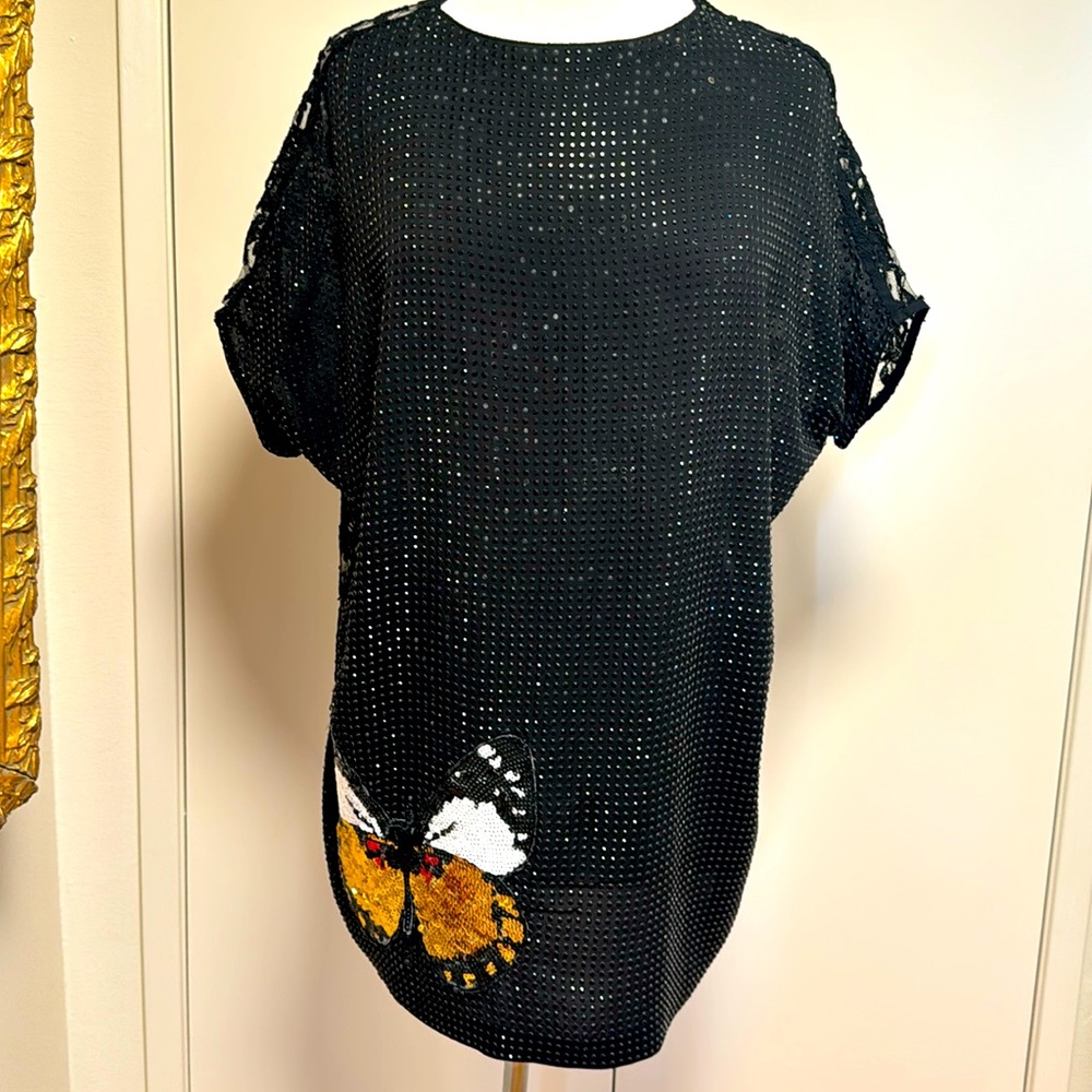 Gucci embroidered tunic mini dress